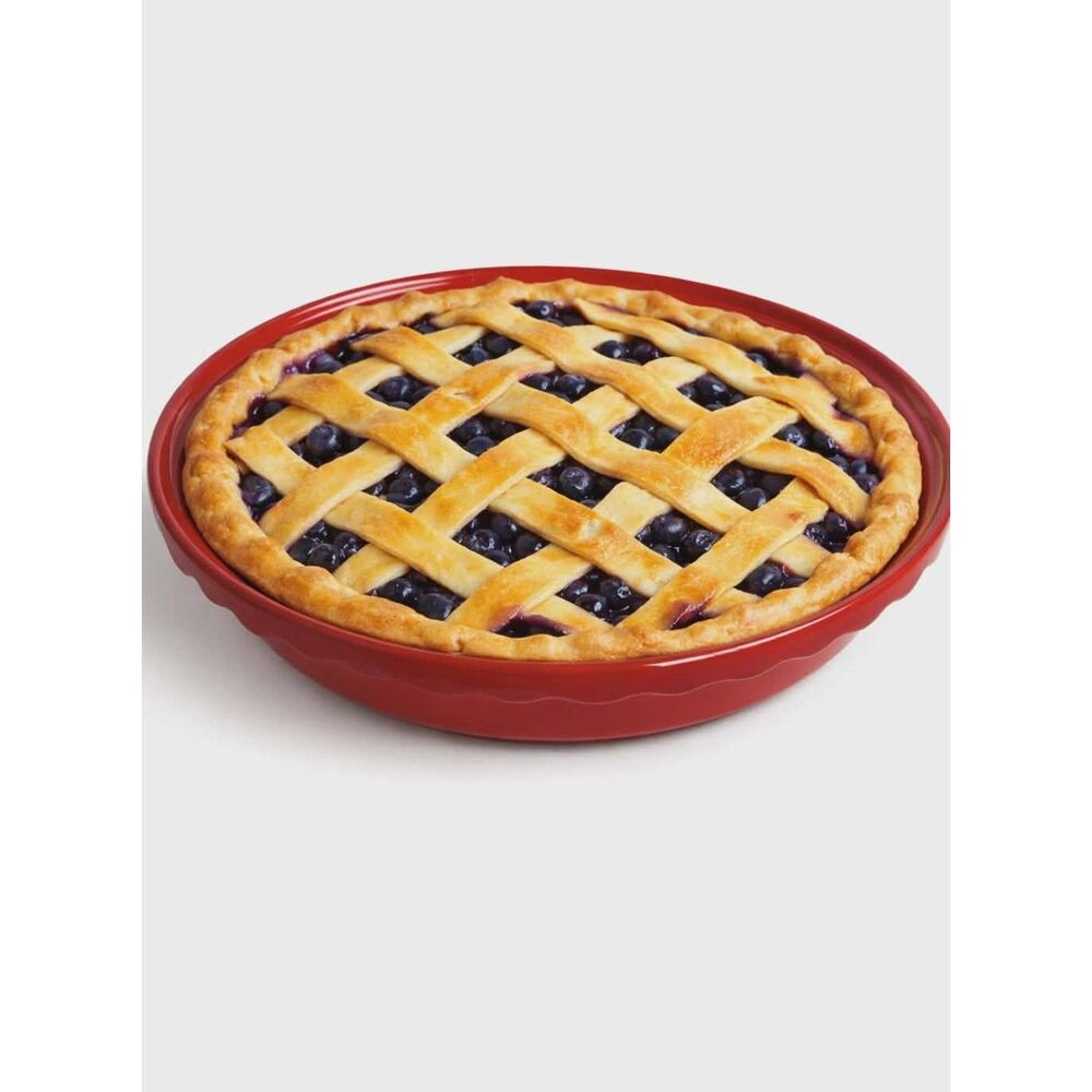 Fiestaware FIESTA Pie Plate Deep Dish Baker Baking Bake Bakeware RED CERAMIC